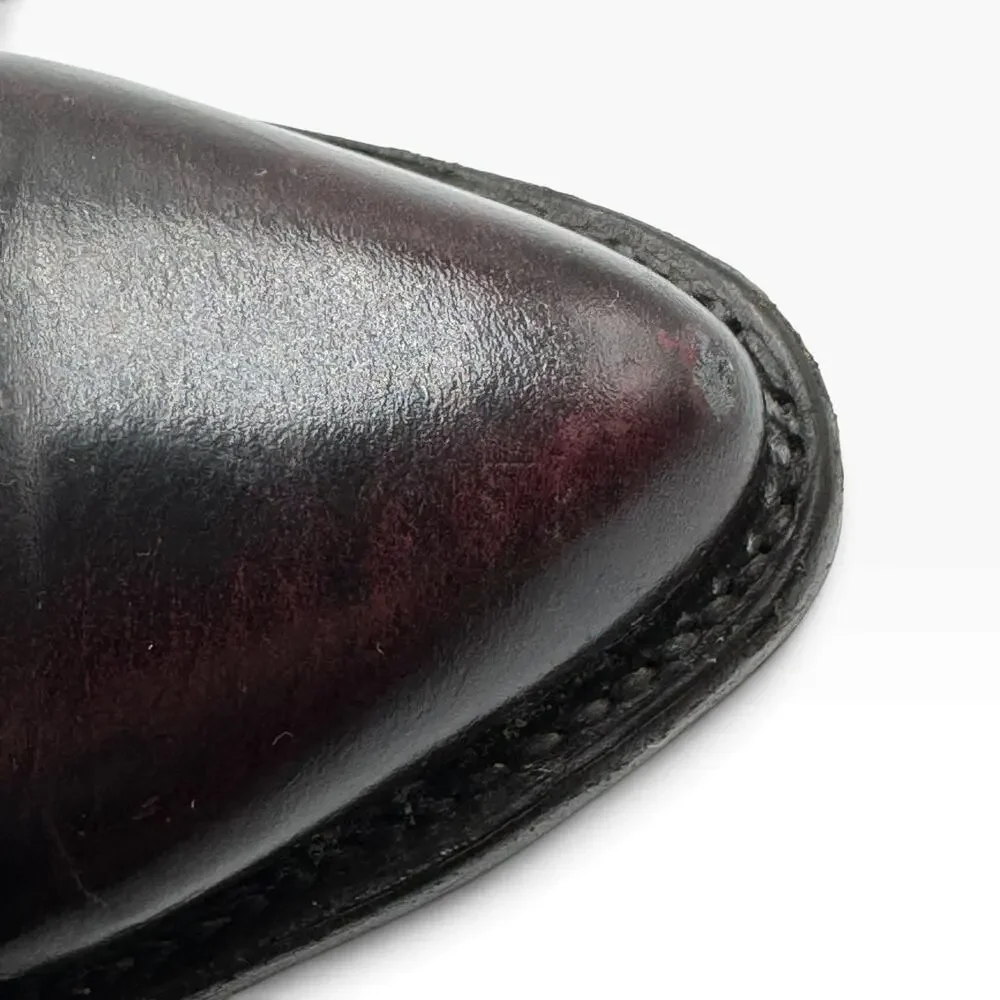 Botines Zebra Mens 9 Burgundy Oxblood Leather Western Chelsea Boots Mexico 28